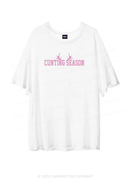 Cunting Season Y2K Sheer Boyfriend Tee Cherrykitten