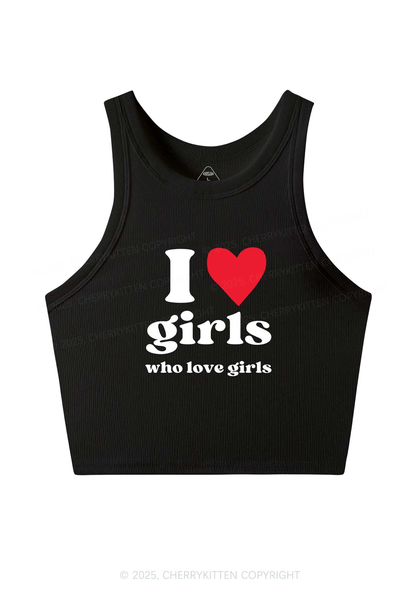 Girls Love Girls Pride Y2K Crop Tank Top Cherrykitten