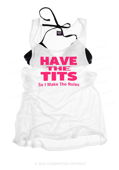 I Make Rules Y2K Sheer Boyfriend Tank Cherrykitten