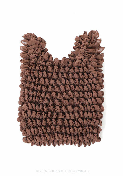 Ruffle Stretchable Magic Handbag Y2K Tote Bags Cherrykitten