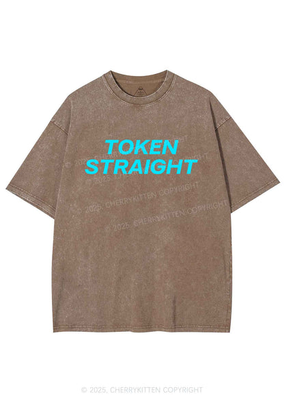 Token Straight Pride Y2K Shirts Washed Tee Cherrykitten