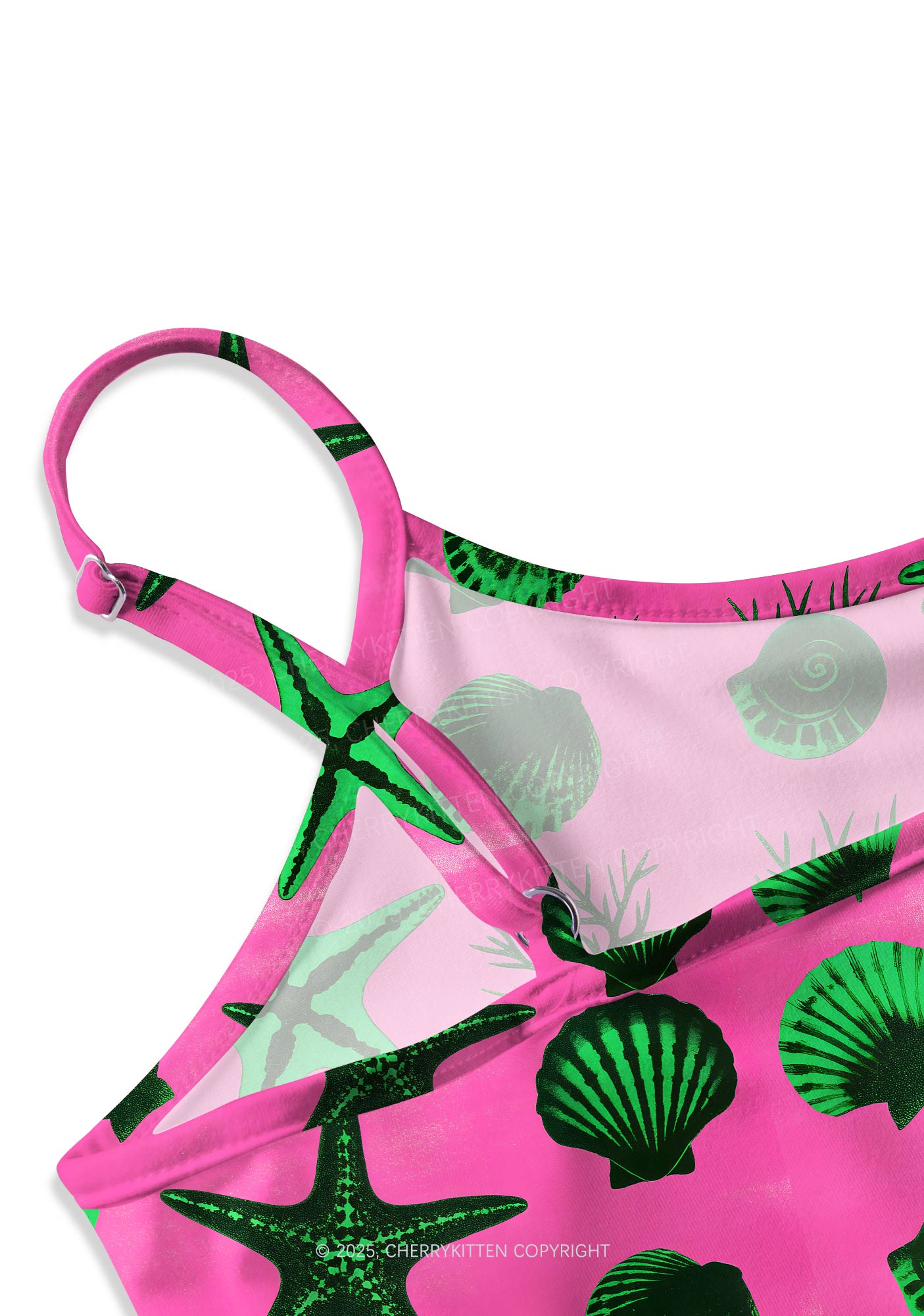 Sea Animals Y2K Print Slip Dress Cherrykitten