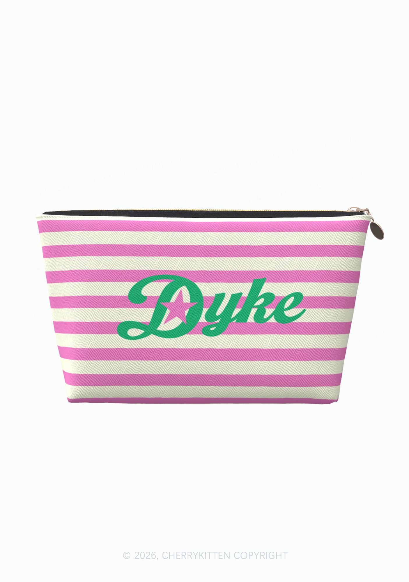 Pink Stripes Dyke Pride Y2K Makeup Bag Cherrykitten