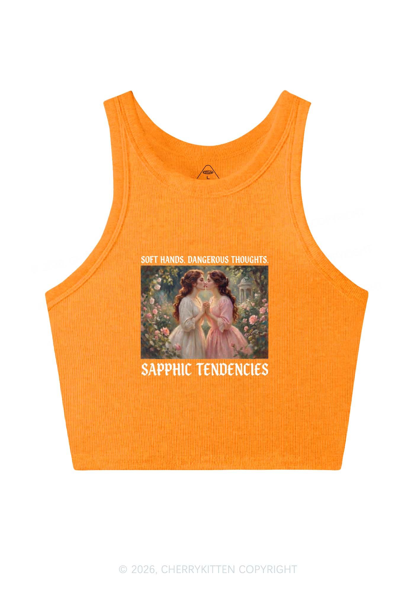Soft Sapphic Tendencies Pride Y2K Crop Tank Top Cherrykitten