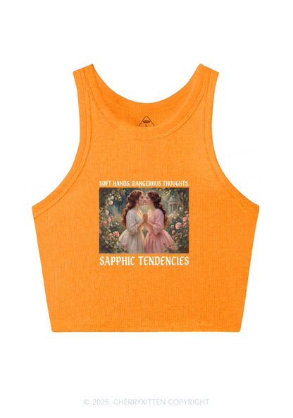Soft Sapphic Tendencies Pride Y2K Crop Tank Top Cherrykitten