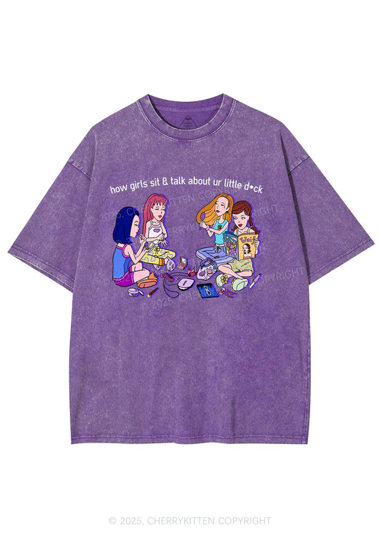 Girls Sit Talk Y2K Shirts Washed Tee Cherrykitten