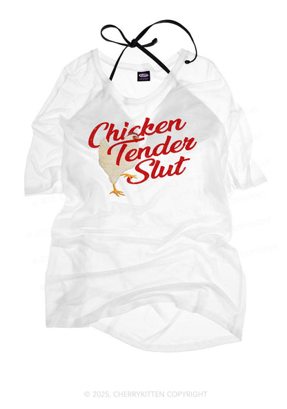 Chicken Tender Slxt Y2K Sheer Boyfriend Tee Cherrykitten