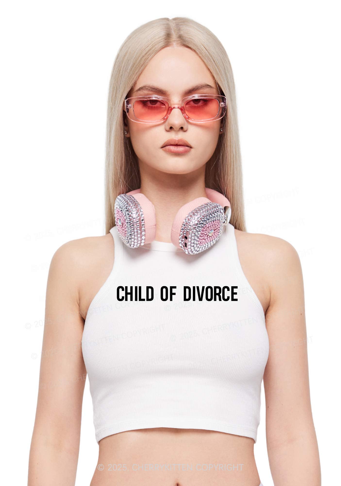 Child Of Divorce Y2K Crop Tank Top Cherrykitten