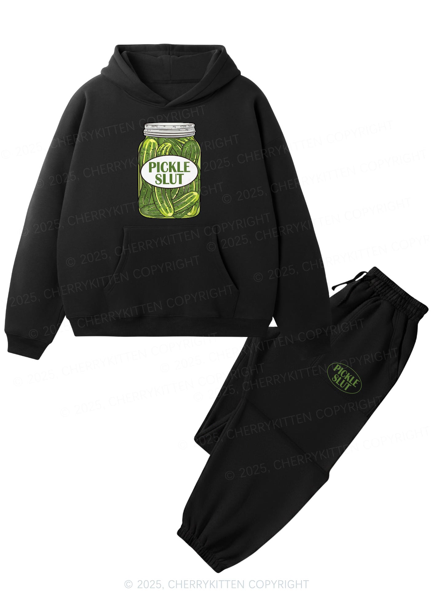 Pickle Slxt Y2K Fleece Hoodie Set Cherrykitten