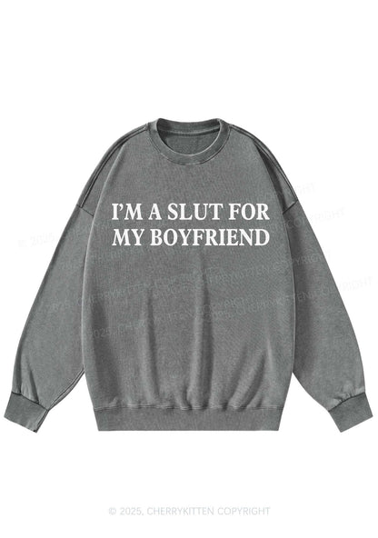 Slxt For My Girlfriend Y2K Washed Sweatshirts Cherrykitten