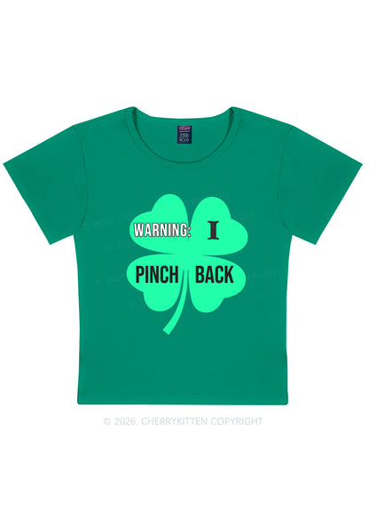 I Pinch Back St Patricks Y2K Baby Tee Cherrykitten