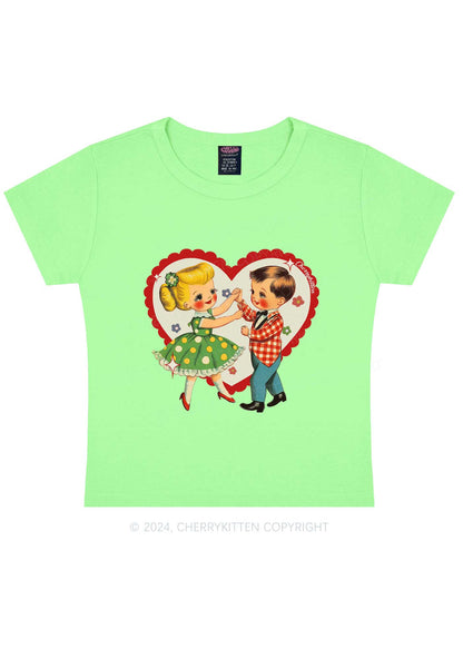 Dancing Kids Y2K Valentine's Day Baby Tee Cherrykitten