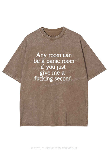 Any Room Can Be Panic Y2K Shirts Washed Tee Cherrykitten