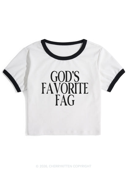 Gods Favorite Fag Pride Y2K Ringer Tee Cherrykitten