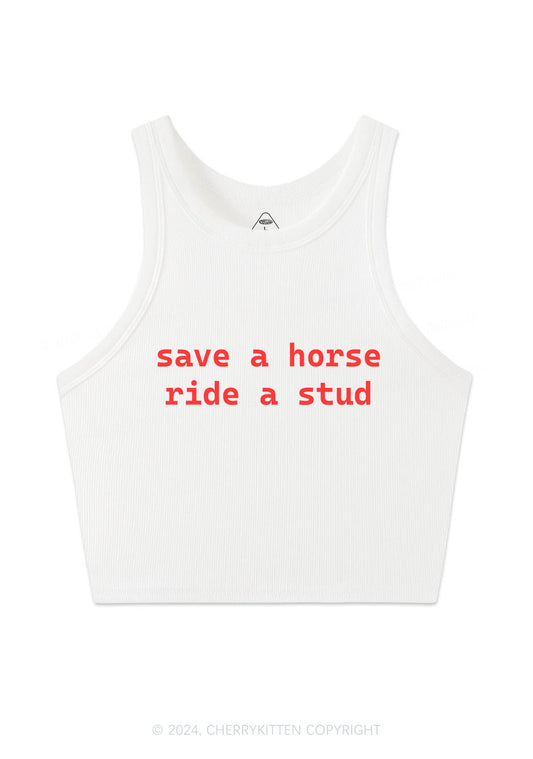 Ride A Stud Y2K Crop Tank Top Cherrykitten