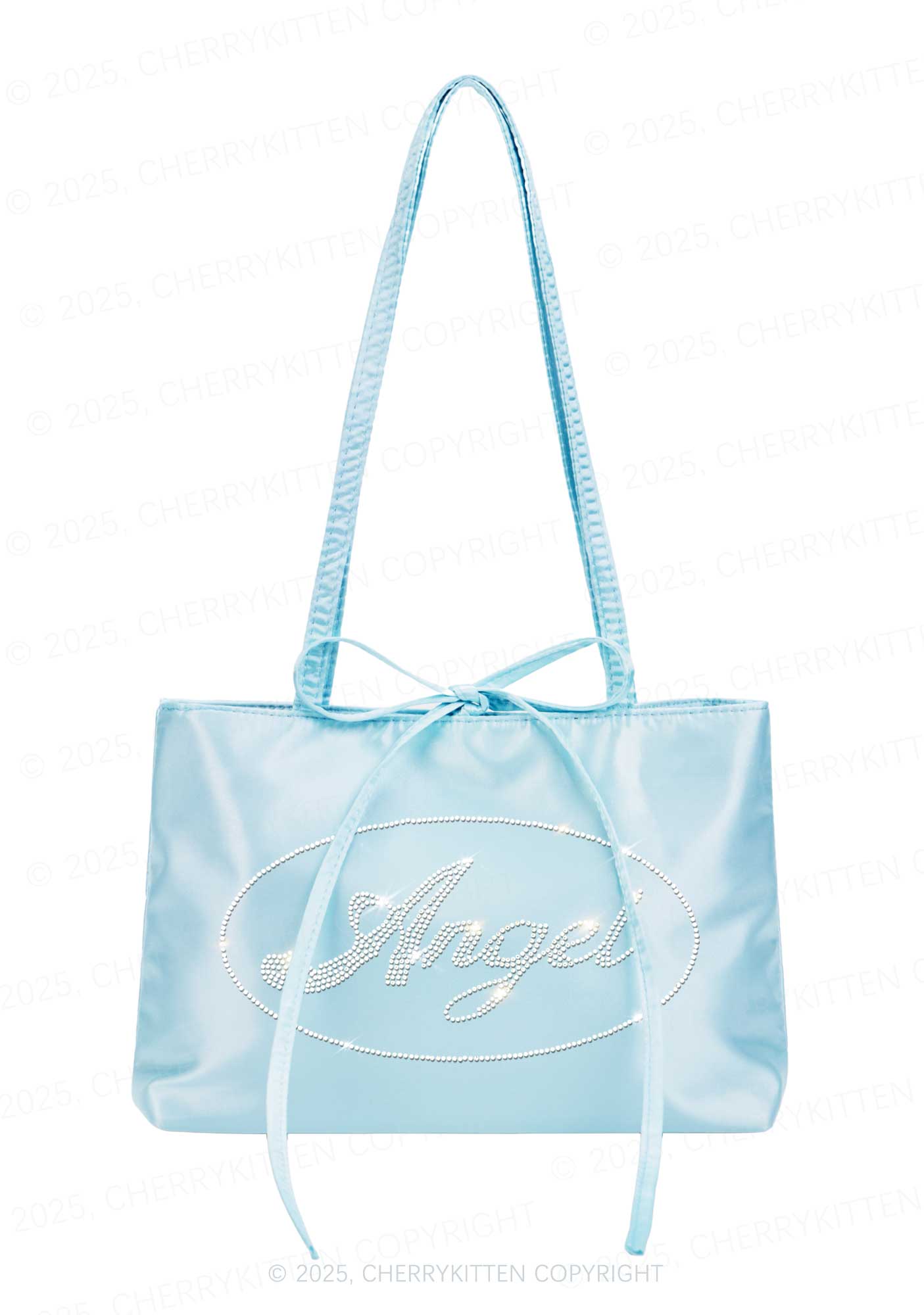 Rhinestone Angel Y2K Satin Bags Cherrykitten