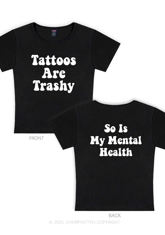 Tattoos Trashy Two Sides Y2K Baby Tee Cherrykitten