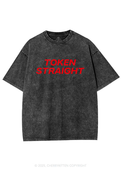 Token Straight Pride Y2K Shirts Washed Tee Cherrykitten