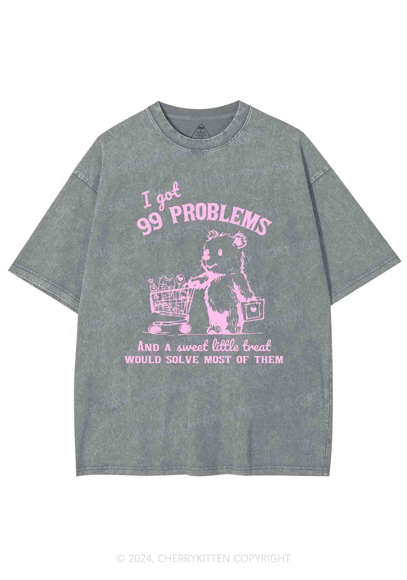 Ninety-nine Poblems Y2K Washed Tee Cherrykitten