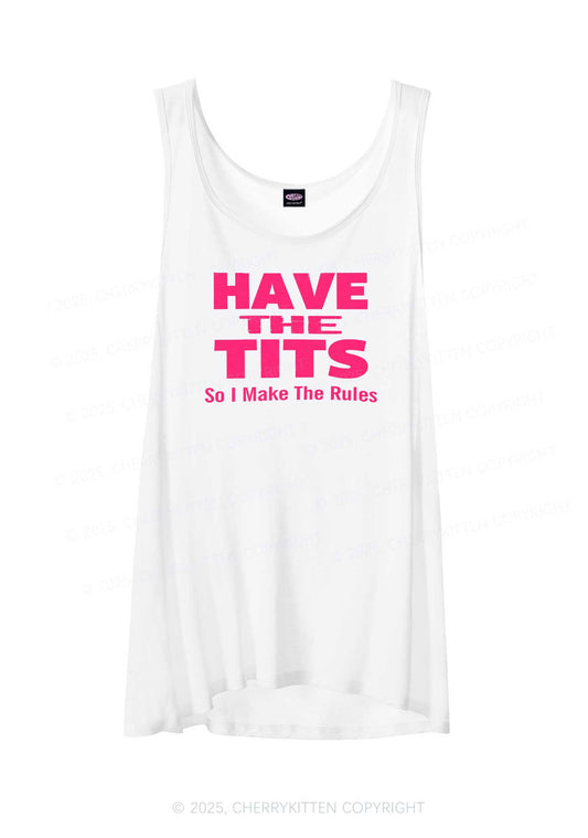 I Make Rules Y2K Sheer Boyfriend Tank Cherrykitten
