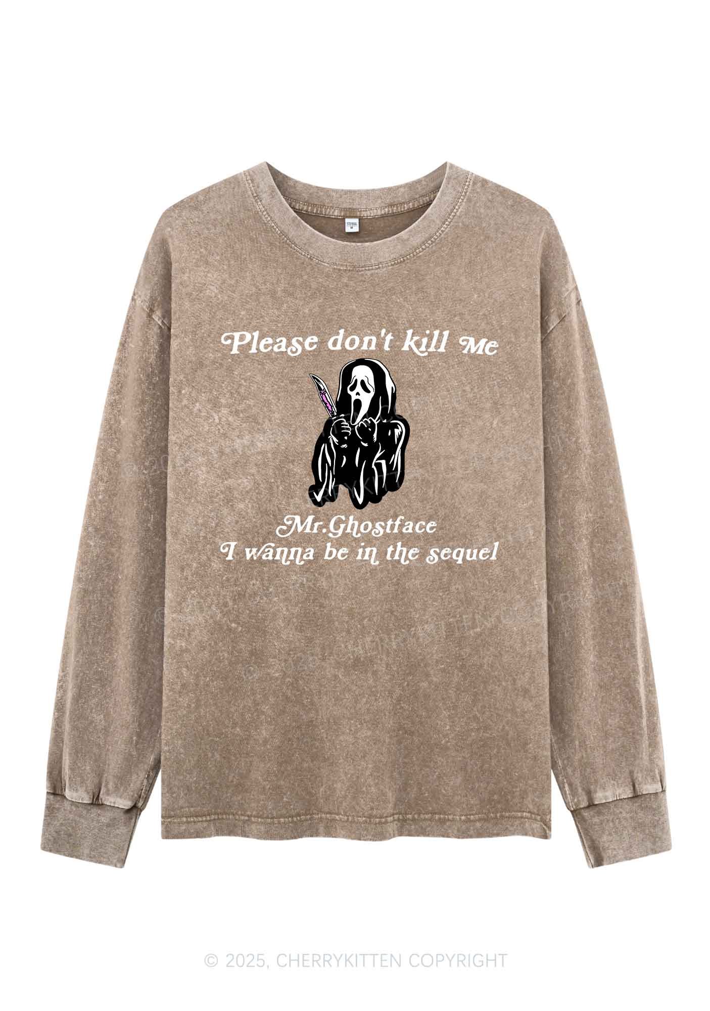 Halloween In The Sequel Y2K Washed Long Sleeves Cherrykitten