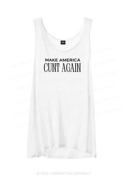 Make America Cxxt Again Y2K Sheer Boyfriend Tank Cherrykitten