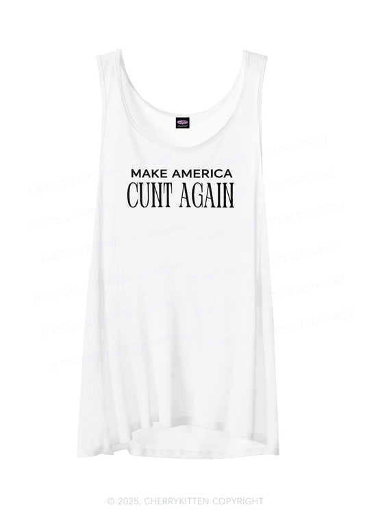 Make America Cxxt Again Y2K Sheer Boyfriend Tank Cherrykitten