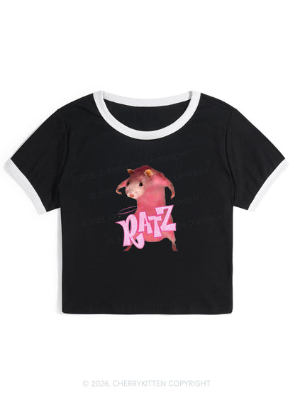 Pink Ratz Y2K Ringer Tee Cherrykitten