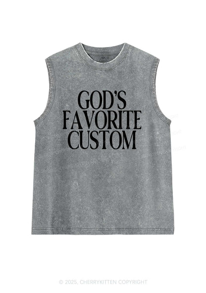 Gods Favorite Custom Y2K Washed Muscle Tank Cherrykitten