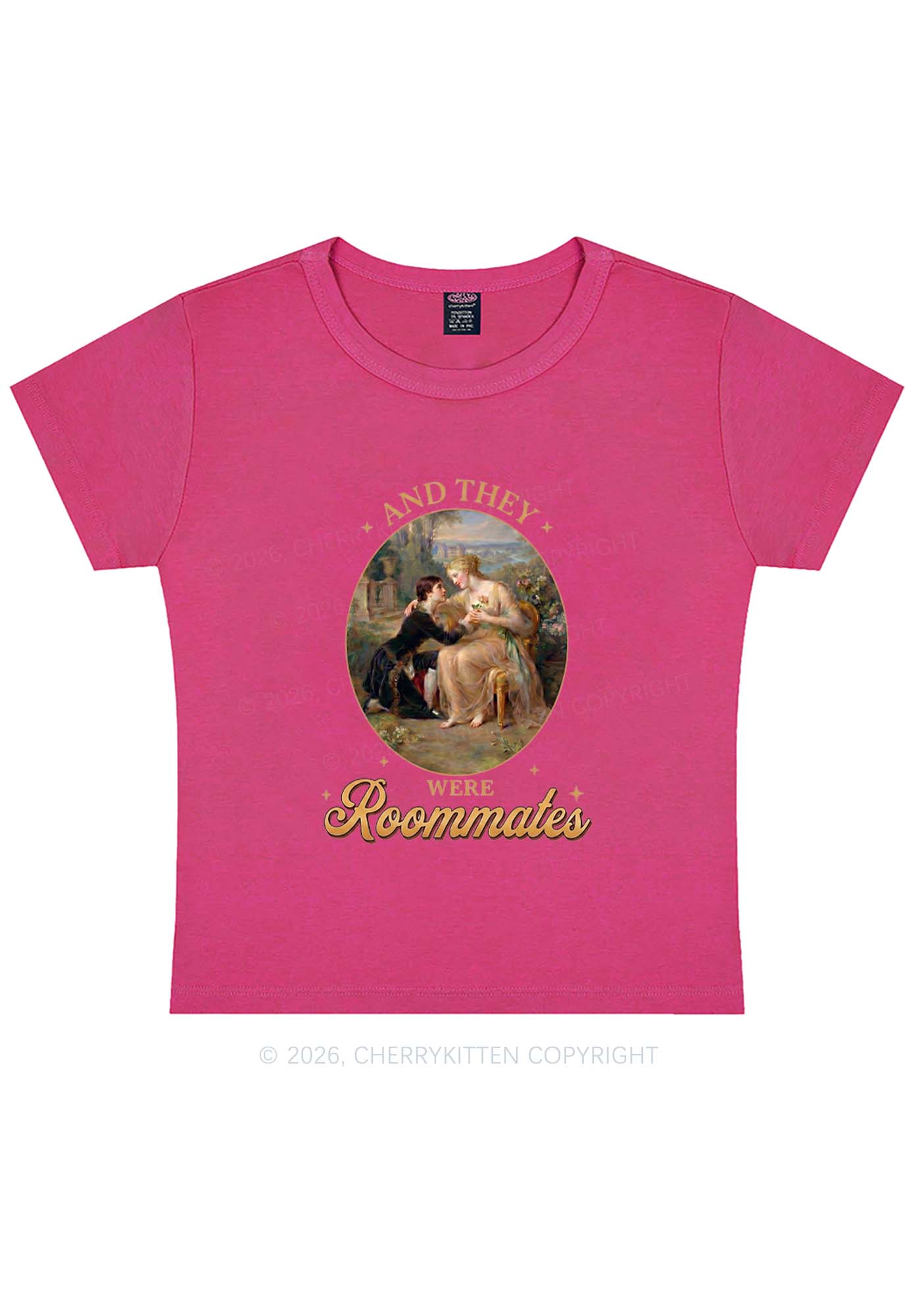They Were Roommates Pride Y2K Baby Tee Cherrykitten
