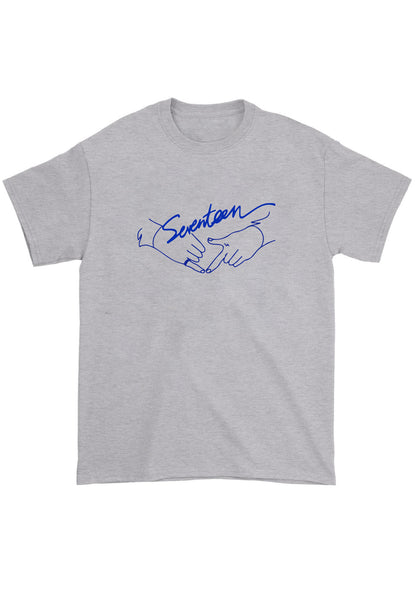 Hand Gesture Svt Kpop Chunky Shirt