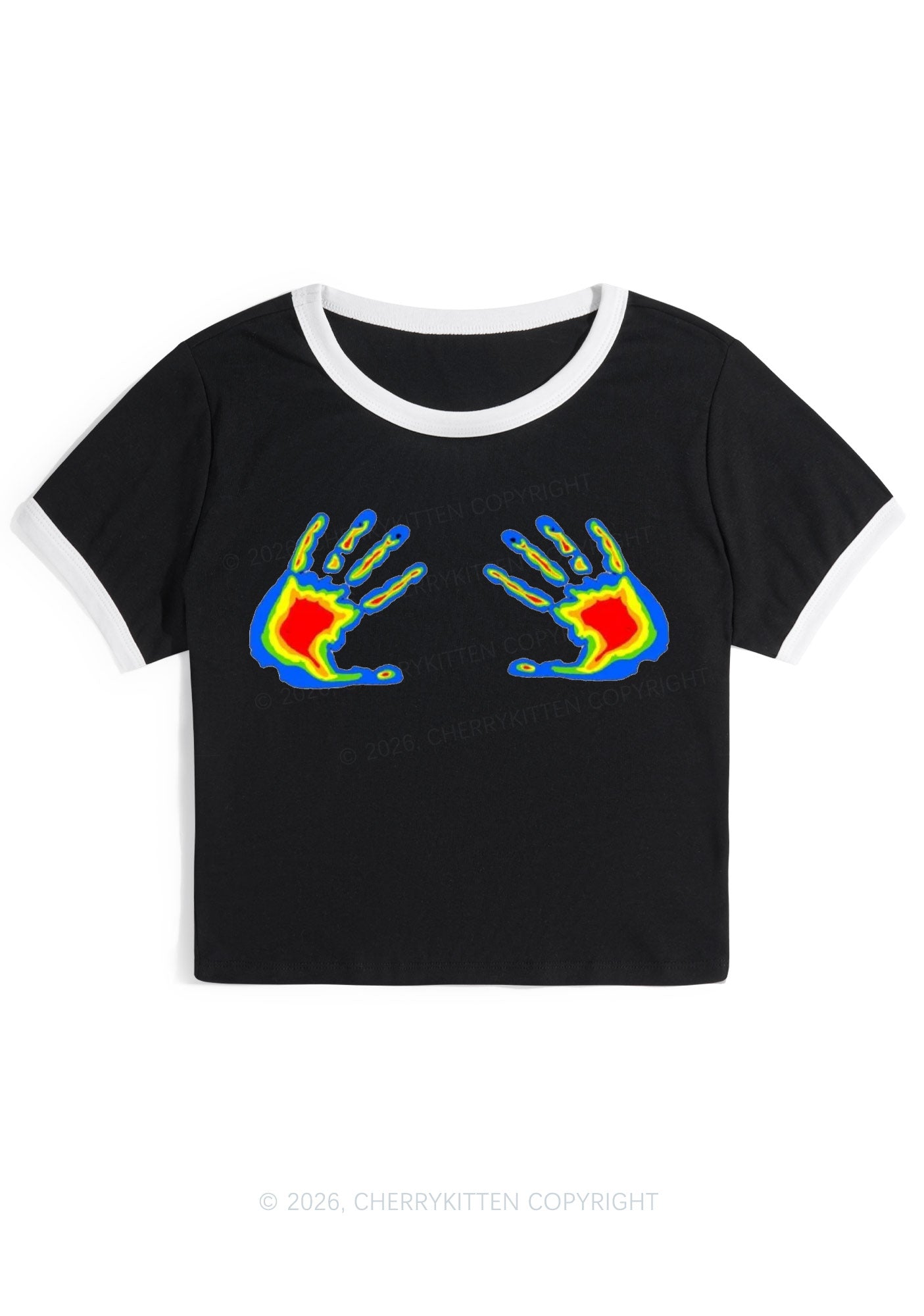 Thermal Hands Y2K Ringer Tee Cherrykitten