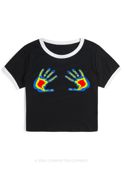 Thermal Hands Y2K Ringer Tee Cherrykitten