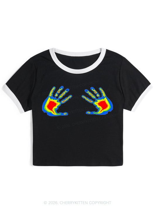 Thermal Hands Y2K Ringer Tee Cherrykitten