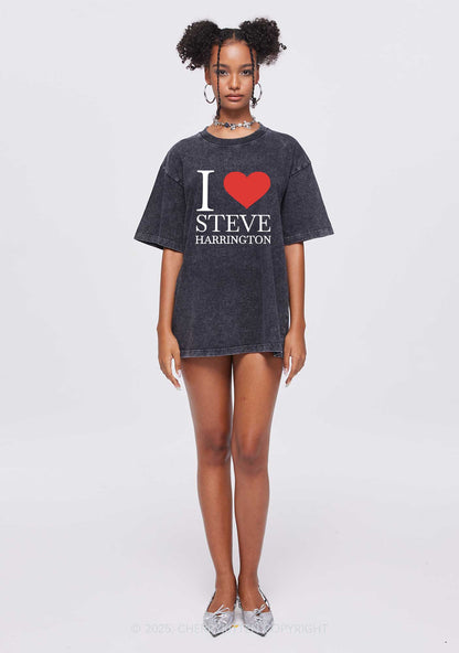 I Love SH Y2K Shirts Washed Tee Cherrykitten