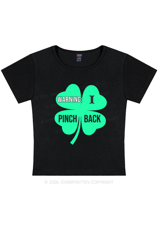I Pinch Back St Patricks Y2K Baby Tee Cherrykitten