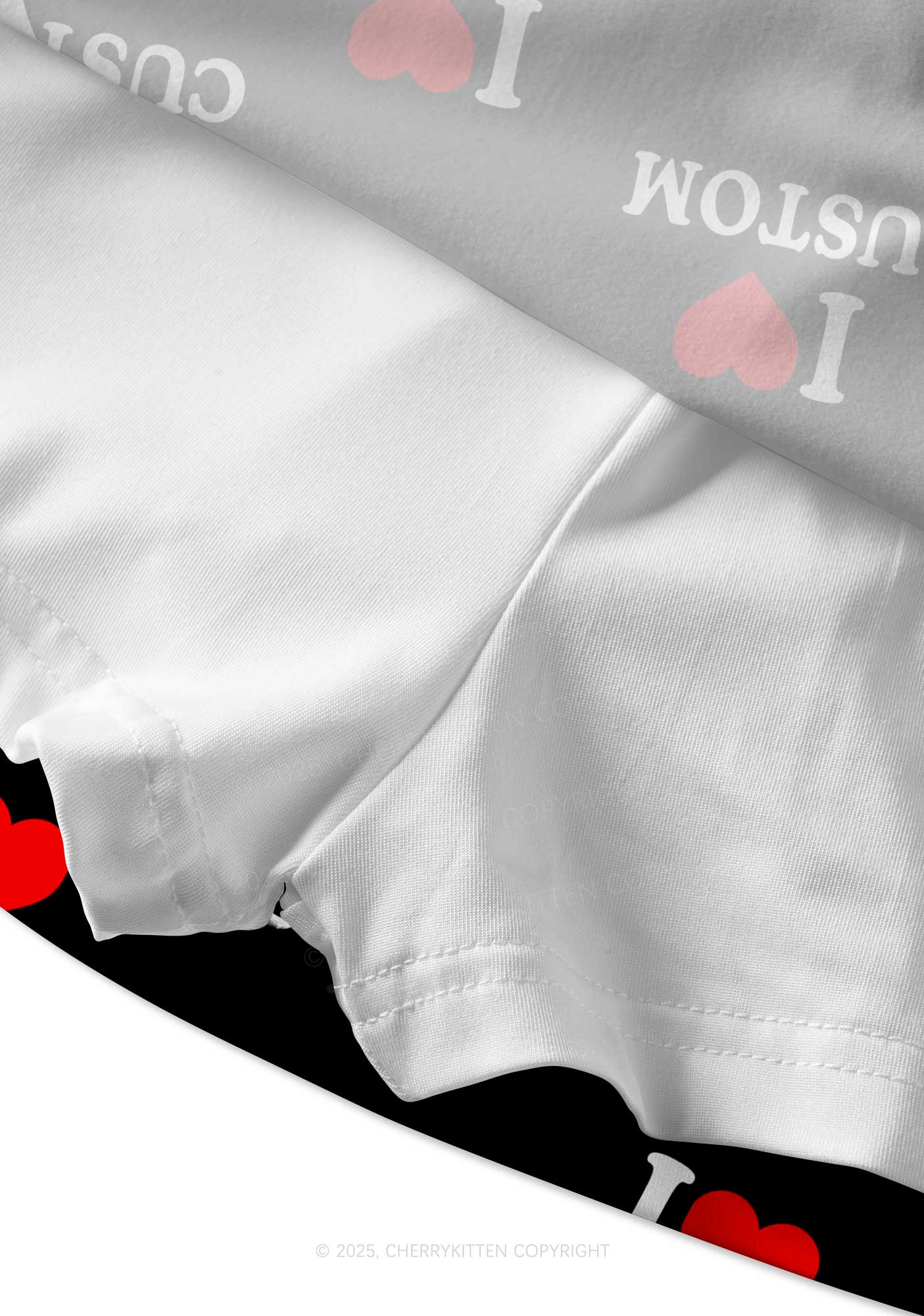 I Love Custom Valentine's Day Y2K Print Mini Skirt Cherrykitten