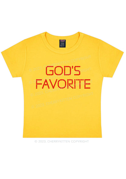 God's Favorite Y2k Baby Tee