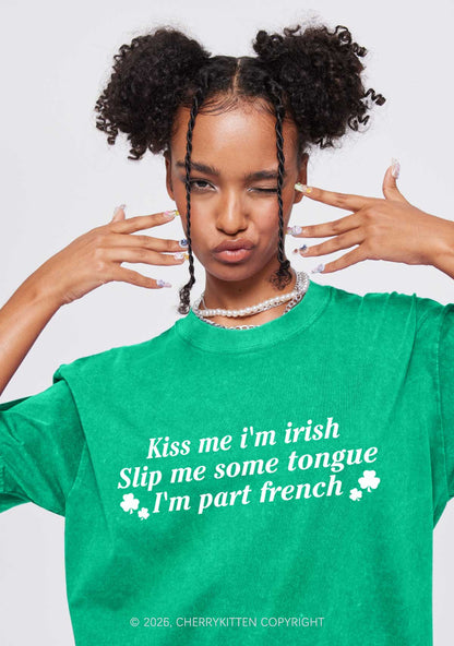 Im Part French St Patricks Y2K Washed Tee Cherrykitten