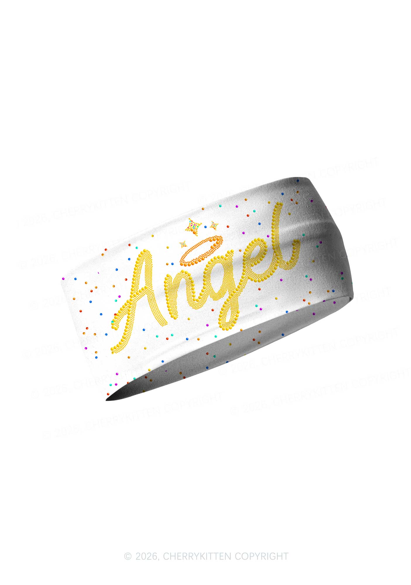 Rainbow Dots Angel Y2K Print Headband Cherrykitten