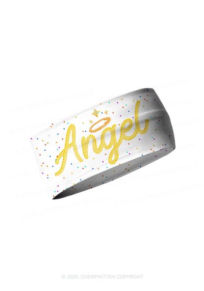 Rainbow Dots Angel Y2K Print Headband Cherrykitten