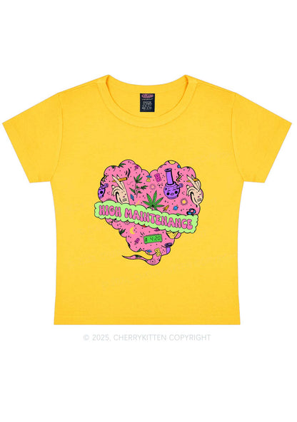 High Maintenance Heart Y2K Baby Tee Cherrykitten
