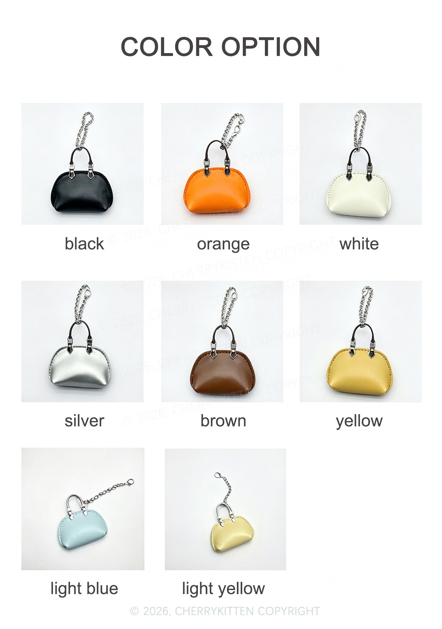 Y2K Mini Handbag Charm Keychain Cherrykitten