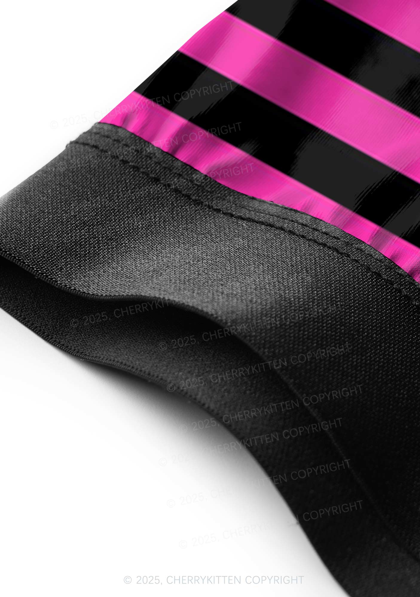 Pink And Black Stripe Valentine's Day Y2K Print Couples Boxer Thong Set Cherrykitten