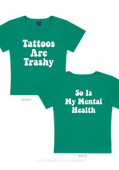 Tattoos Trashy Two Sides Y2K Baby Tee Cherrykitten