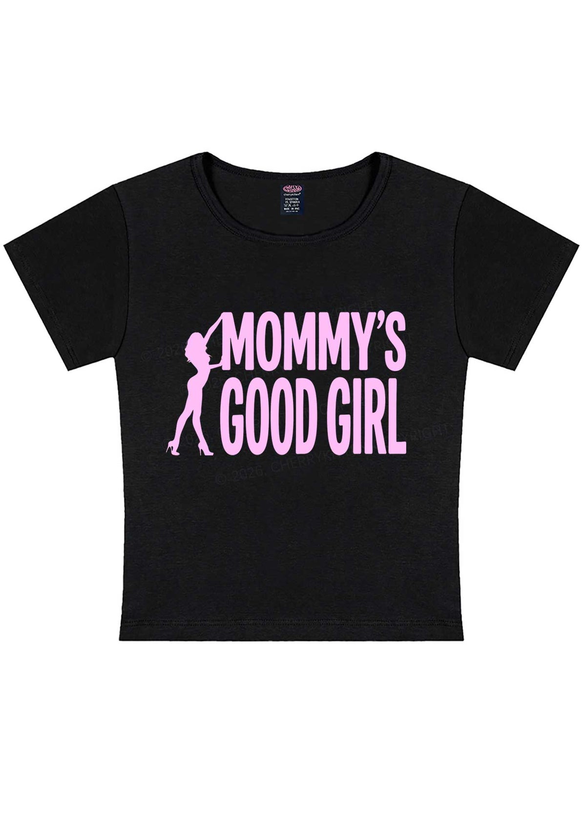 Mommys Good Girl Y2K Baby Tee Cherrykitten