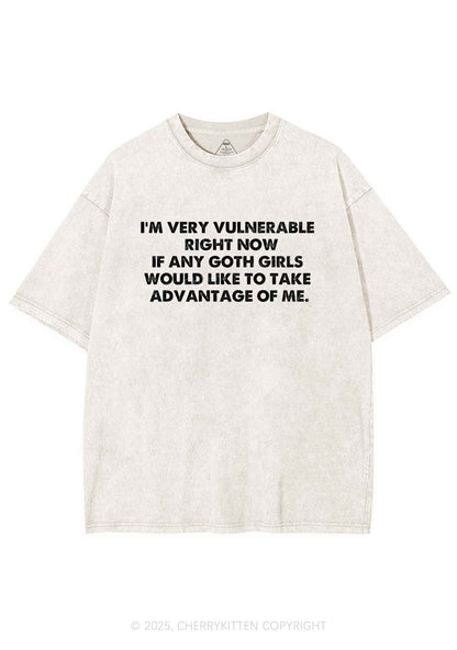 Im Vulnerable Y2K Shirts Washed Tee Cherrykitten
