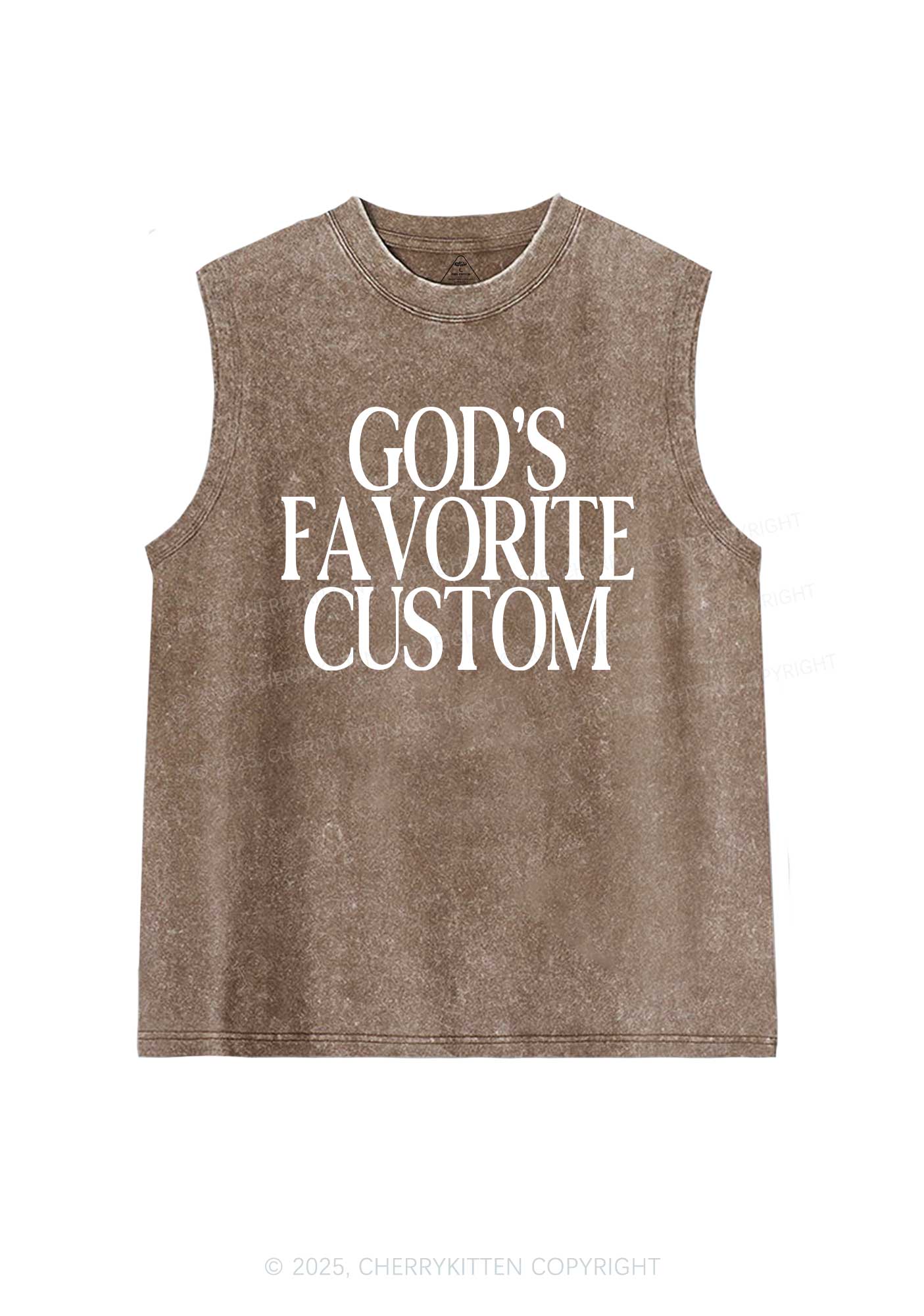 Gods Favorite Custom Y2K Washed Muscle Tank Cherrykitten