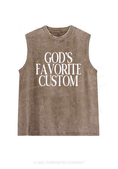 Gods Favorite Custom Y2K Washed Muscle Tank Cherrykitten