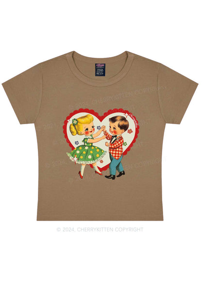 Dancing Kids Y2K Valentine's Day Baby Tee Cherrykitten